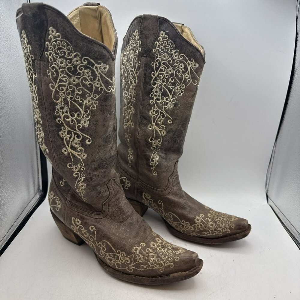 Corral Vintage  Cowboy Boots Women's 8.5 Distressed Western